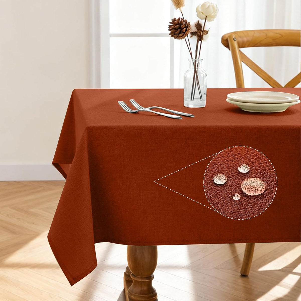 Sailorine Polyester Woven-Look Tablecloth additional product photo