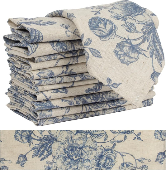 Sailorine Cotton Botanical Print Napkins studio product photo