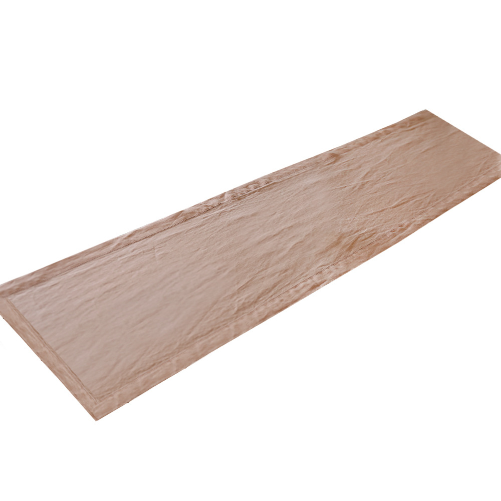 Sailorine plain beige table runner displayed lengthwise on a white background