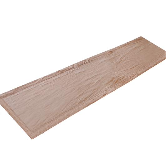 Sailorine plain beige table runner displayed lengthwise on a white background