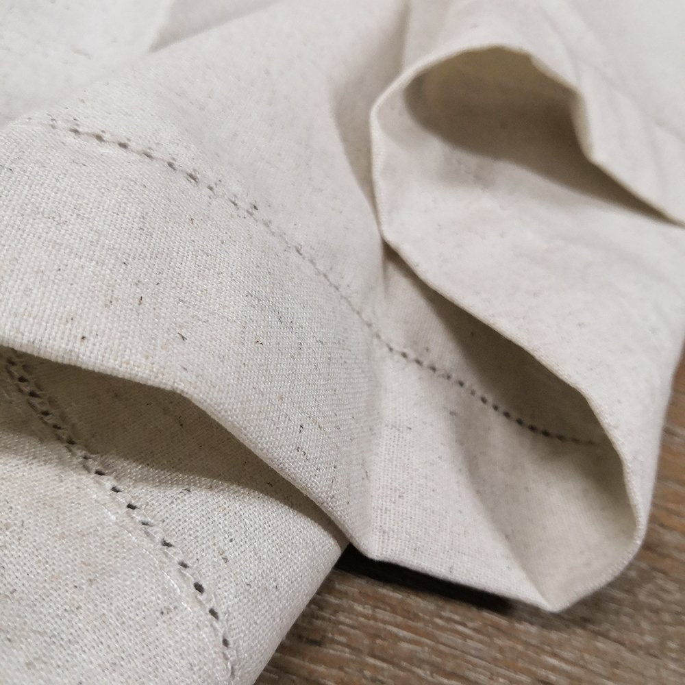 Sailorine draped table runner showing its woven texture and finished edge