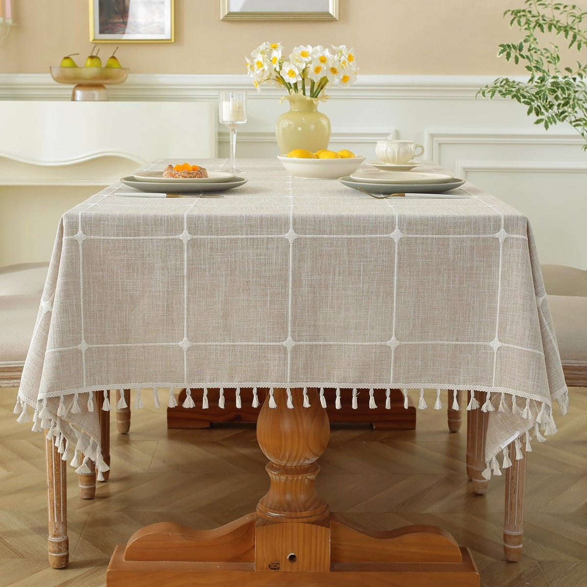 Sailorine Cotton Blend Tassel Tablecloth additional product photo