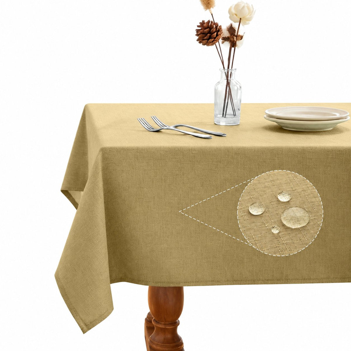Sailorine Polyester Woven-Look Tablecloth studio product photo