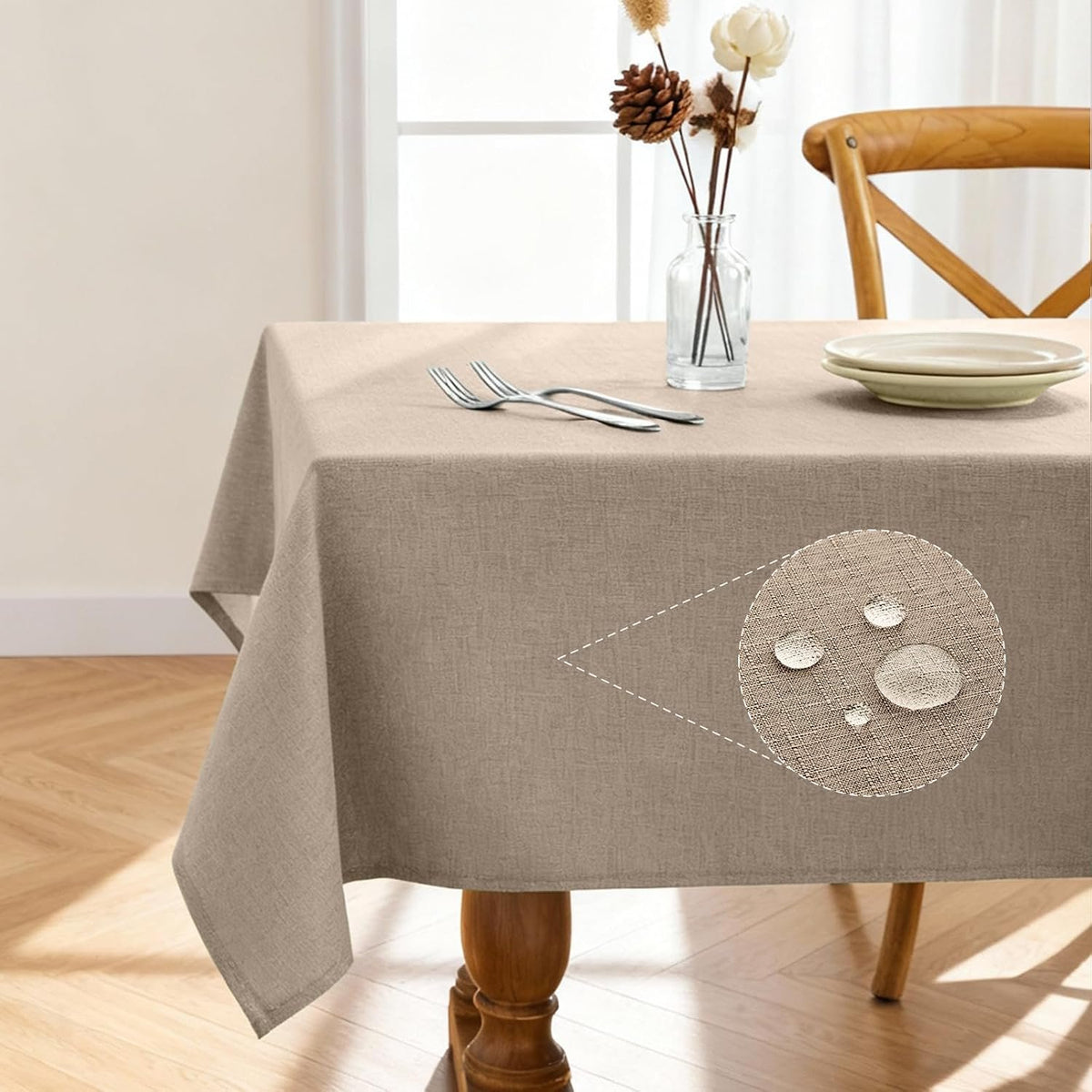 Sailorine Polyester Woven-Look Tablecloth additional product photo
