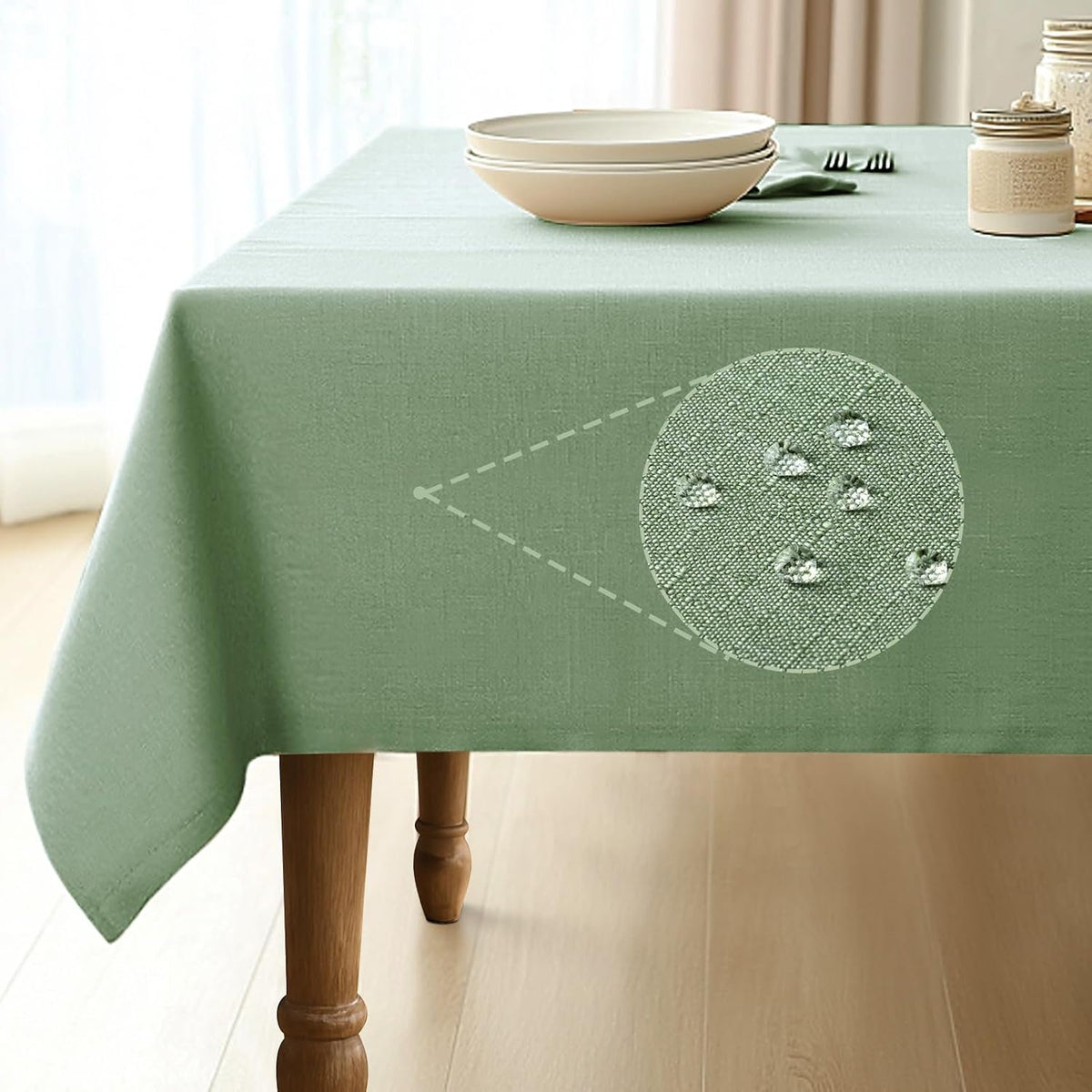 Sailorine Polyester Woven-Look Tablecloth additional product photo