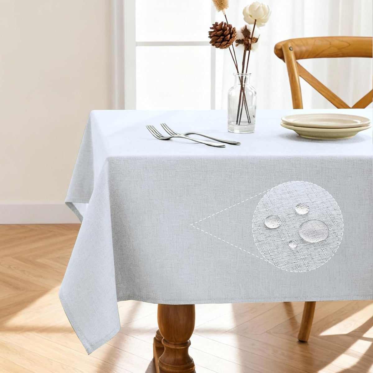 Sailorine Polyester Woven-Look Tablecloth additional product photo