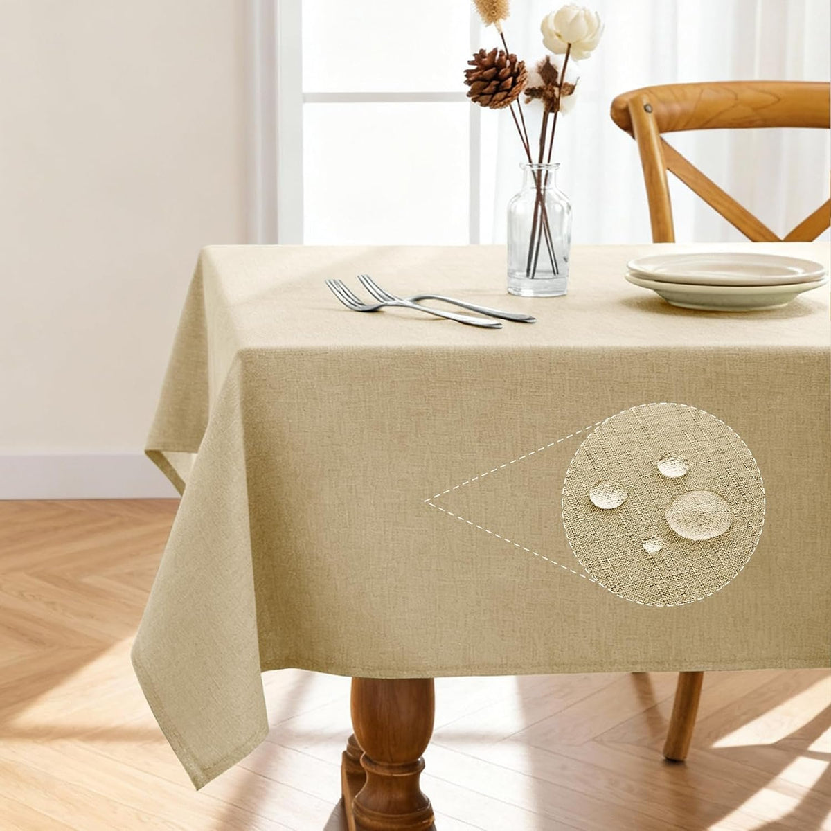 Sailorine Polyester Woven-Look Tablecloth additional product photo