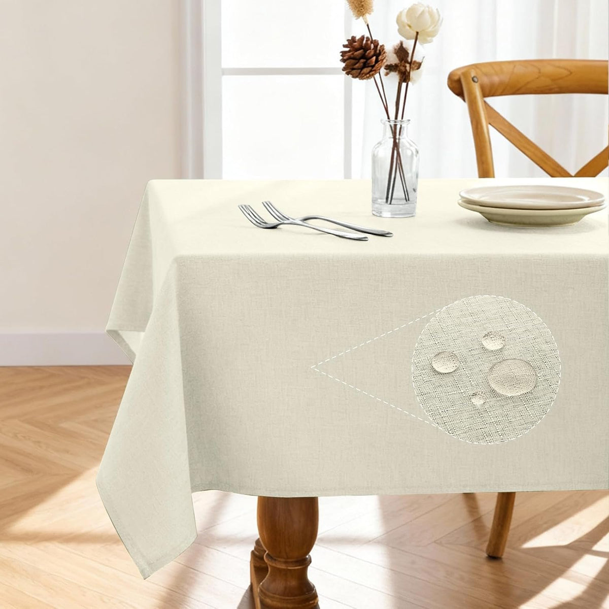 Sailorine Polyester Woven-Look Tablecloth additional product photo