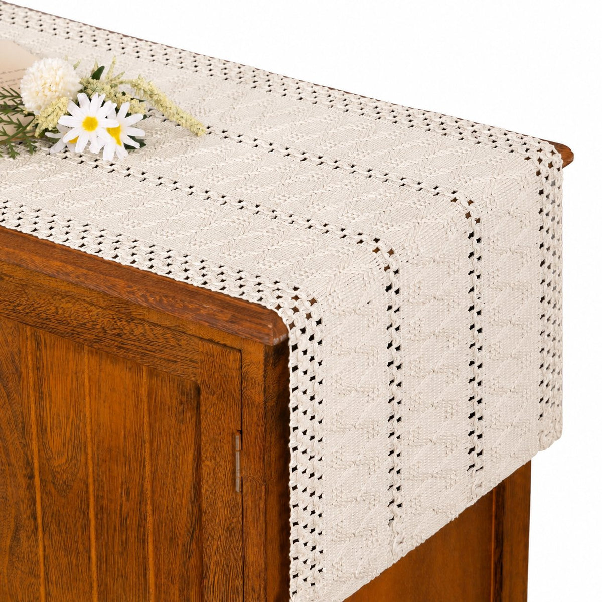 Sailorine Cotton Openwork Table Runner studio product photo