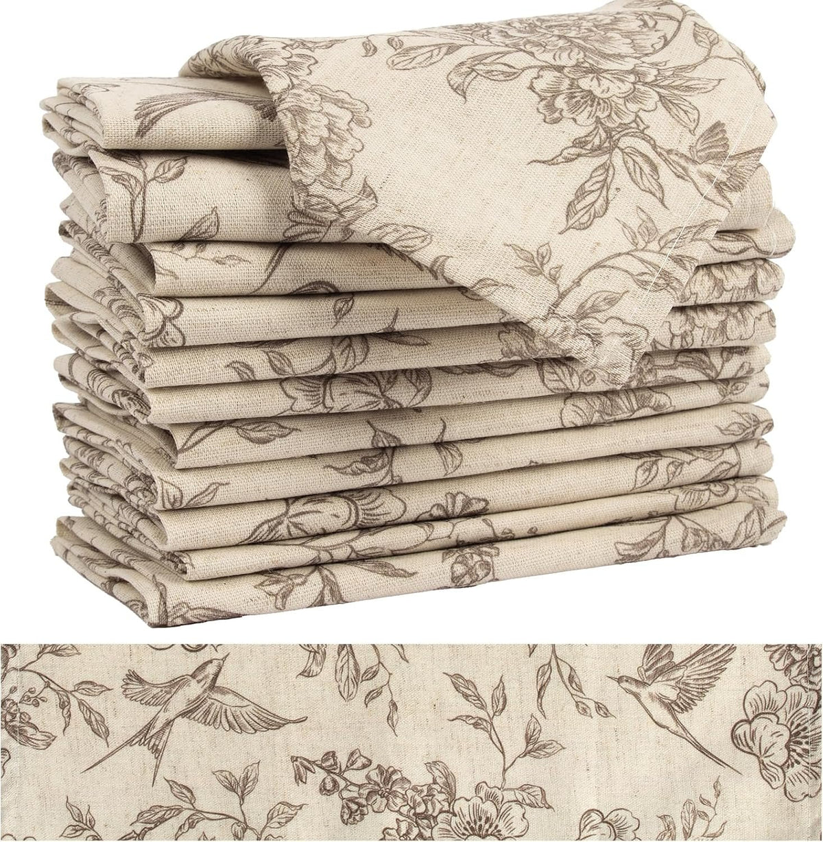 Sailorine Cotton Botanical Print Napkins additional product photo